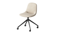 Chaise de bureau visiteur à base de chenilles avec accoudoirs, en tissu, pour salle de réunion