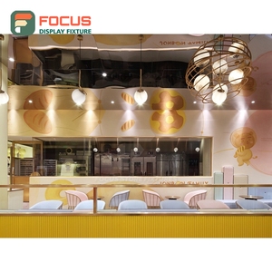 Mueble expositor de café independiente con acabado de madera mate, área de exhibición de productos, mueble comercial para cafetería - Product Image 3