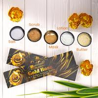 Nouveau design de coffret de pédicure doré en boîte, 5 en 1, produits de soin des pieds professionnels de qualité spa, très populaires, couleur or rose