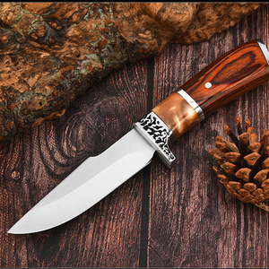 Étui à couteau en cuir OEM, lame droite <span class=keywords><strong>de</strong></span> 85 mm, manche en bois couleur acier, pour activités <span class=keywords><strong>de</strong></span> plein air, alpinisme, voyage, couteau <span class=keywords><strong>de</strong></span> poche - Product Image 4