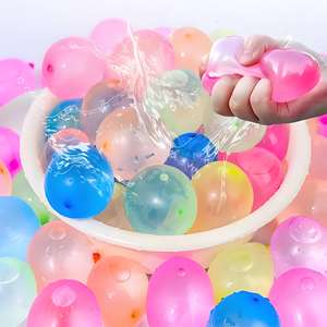 Ballons d'eau 111 pièces/paquet, jeu de fête d'été Holi, jouet biodégradable en latex, petits ballons néon, remplissage facile et rapide, auto-scellants - Product Image 3