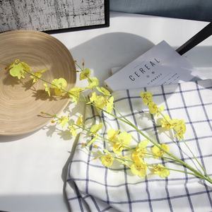 JCF238 Vente en gros <span class=keywords><strong>Oncidium</strong></span> Feuilles <span class=keywords><strong>Orchidée</strong></span> Chrysanthème Fleurs artificielles Feuille colorée pour la décoration de mariage à la maison - Product Image 6