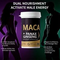 Capsules de Maca Plus Bio, Maca Ginseng, Maca Noire, Booster d'Énergie et de Vigueur, Complément Herbal pour Adultes, 120 gélules