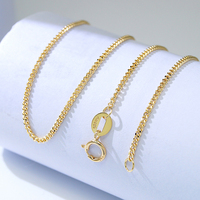 Cadena de Oro Delicada de 1.35mm, Estilo Cubano Miami, Joyería de Oro Sólido al por Mayor, Collar de Oro de 14k