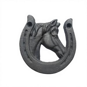 泉州中国製ヨーロピアンスタイル鋳鉄工芸レトロドアノックアンティークハンドル中庭ホームウォールデコレーション馬 - Product Image 1