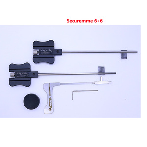 Nuovissima Versione 2 Pezzi/Set Chiave Magica N.4 <span class=keywords><strong>Securemme</strong></span> 6+6 Colore Nero, Strumento per Aprire Cassette di Sicurezza e Cassetta di Valori, Attrezzi da Fabbro - Product Image 6