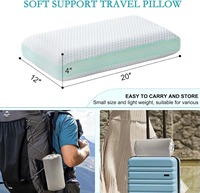 Oreiller de camping de voyage en mousse à mémoire de forme petit support de cou portable pour randonnée voiture hamac accessoires de camping
