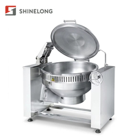 Bac de cuisson inclinable à gaz 150L grande capacité, équipement de cuisson commercial en acier inoxydable pour cuisine centrale et restauration