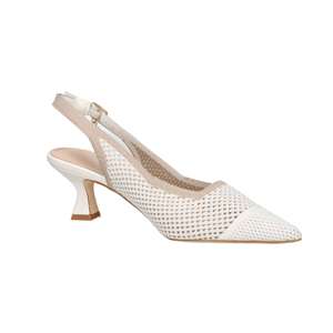 Gold & Gold Donna Slingback Heeled Sandals White Beige 6 Cm Heel Size 37 - Product Image 2
