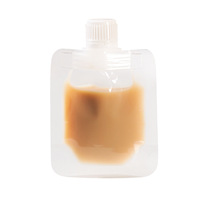 Pochette transparente jetable avec bec verseur pour emballage de boissons, jus, yaourt, sachet refermable