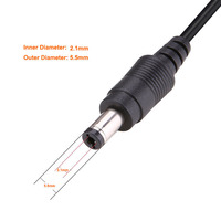 12V 24V DC 5.5*2.1mm prise mâle à femelle connecteur cordon d'alimentation avec interrupteur marche/arrêt pour lampe à bande LED