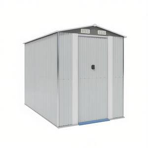 Caseta de Jardín de Acero Galvanizado Gris Claro 75.6x107.9x87.8 Pulgadas, Solución de Almacenamiento - Product Image 1