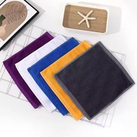 Brown 11.81x11.81 Inch Small Square Towels 30cm Facial Hand Cloths for Nail Salon Beauty Studio Pilates Yoga Spa Cleaning
