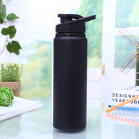 Bouteille d'eau sport en aluminium personnalisée avec logo, 600 ml, 750 ml, bouteille d'eau promotionnelle en aluminium avec poignée