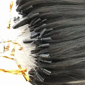 Extensões de cabelo de penas H6 de qualidade virgem, produto patenteado mais recente invenção, cabelo 100% humano de cor natural pura