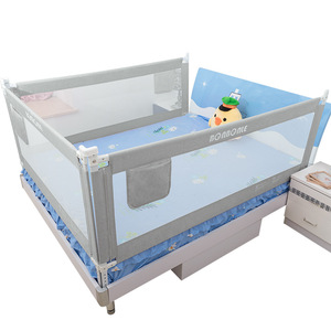 Barrière <span class=keywords><strong>de</strong></span> <span class=keywords><strong>lit</strong></span> bébé anti-chute réglable en hauteur, pliable, en acier inoxydable pour chambre et salon - Product Image 5