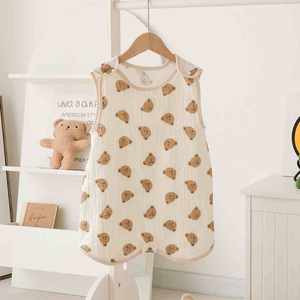 <span class=keywords><strong>Saco</strong></span> de <span class=keywords><strong>Dormir</strong></span> de Verano para Bebé, Directo de Fábrica, Chaleco sin Mangas, 4 Capas, Transpirable, de Muselina de Algodón, para Bebés y Niños, Delgado, Anti Patadas - Product Image 3