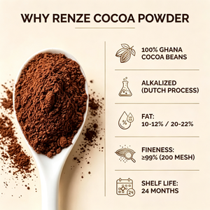 Polvere di Cacao Alcalinizzata di Alta Qualità 25 kg, Cacao in Polvere Alcalinizzata da Fave di Cacao del Ghana, Ingredienti per Pasticceria - Product Image 3