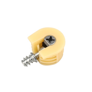 Soporte de Plástico para Estante de Gabinete, Tres en Uno, de Una Sola Capa, con Tornillos, Color Beige, Marca Jiufa - Product Image 1