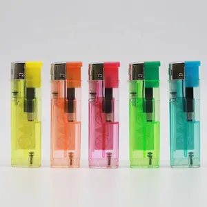 Chine usine M6088 transparent 5 couleurs résistant aux enfants briquet électronique briquet personnalisé