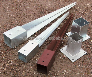 Anclajes de Acero para Postes de Madera, Galvanizados en Caliente, con Rosca de Pulgada, para Fijación en el Suelo - Product Image 6