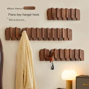 Bắc Âu treo tường bằng gỗ móc áo cho lối vào cửa hành lang kim loại lưu trữ móc dễ dàng cài đặt không cần khoan - Product Image 2