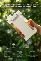 Carafe à café froid de 1000 ml avec filtre amovible pour réfrigérateur domestique
