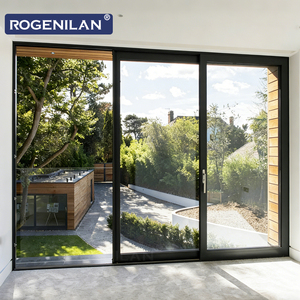 Portes coulissantes en verre anti-ouragan de <span class=keywords><strong>style</strong></span> américain Rogenilan, double vitrage Low-E, <span class=keywords><strong>porte</strong></span> <span class=keywords><strong>coulissante</strong></span> en aluminium pour maisons - Product Image 5