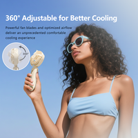 Ventilateur de poche rechargeable mini, batterie externe haute capacité, ensemble cadeau idéal pour les cadeaux d'entreprise et les activités de plein air
