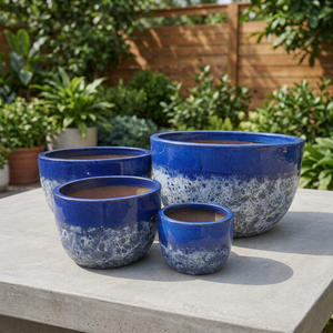 Pot de fleurs en céramique émaillée moderne Daiphonglan CERA-253OUT, grande capacité (1000 ml), idéal pour la maison, les centres commerciaux et les jardins – Vente chaude - Product Image 2