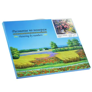 Vente en Gros de Peinture par Numéros Vase à Fleur Rose Image par Numéros Kit de Peinture Acrylique à l'Huile par Numéros pour Adultes