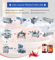Petite usine automatique de fabrication de pâte de poivron rouge Machine de traitement de pâte de piment Ligne de production de sauce chili