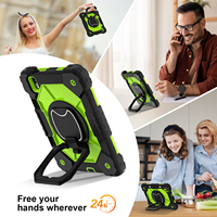 Étui de protection robuste antichoc en PC et silicone avec support rotatif à 360° pour iPad Mini 7 A17 Pro Mini 6 8,3 pouces