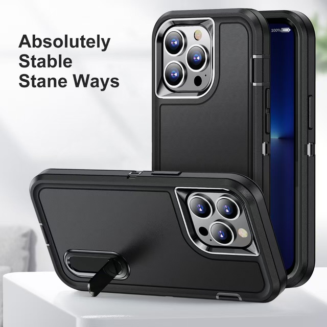 New Arrival Luxury 3-in-1 TPU PC Heavy Duty Bumper Phone Case iPhone 14 11 Pro Max Hybrid Rugged Armor Shockproof Mobile Case