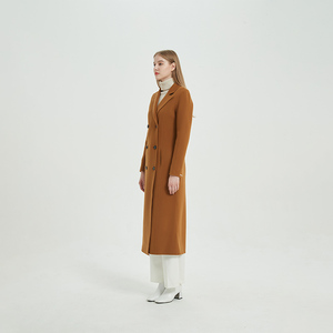 Jtfur Elegant Factory Direct <strong>Sale</strong> <strong>Ladies</strong> Woolen Jacket <strong>Camel</strong> Custom Long Wool <strong>Coat</strong> for Women - Product Image 2