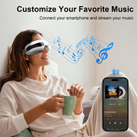 Masajeador de ojos Phenitech con calor y música Bluetooth, masajeador facial de ojos para aliviar la migraña, máscara para el cuidado de los ojos