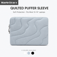 Housse matelassée pour ordinateur portable 13-14 pouces, prête à être expédiée, avec rembourrage doux, étui pour ordinateur portable, vente en gros, logo personnalisé pour MacBook Air Pro, pour femmes