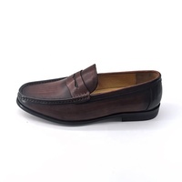 Chaussures pour hommes en cuir véritable huilé marron, style mocassins plats, confortables, pour le bureau et la marche, décontractées et professionnelles, prix d'usine, vente en gros