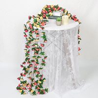 Guirlande de fleurs artificielles, fausses roses champagne, vignes de fleurs en soie, à suspendre en extérieur pour arche de mariage, décoration murale de la maison, décor de pièce