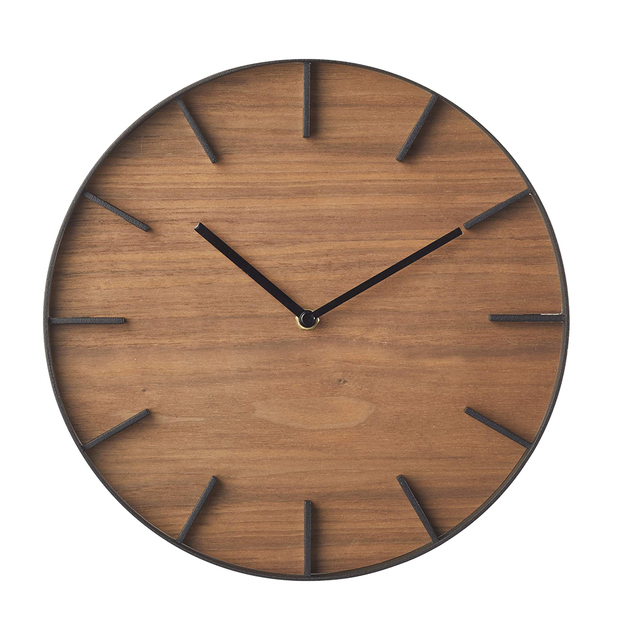 Best Selling Digital Quartz Round Wooden Wall Clock Modern Living Room Smart Alarm Clock