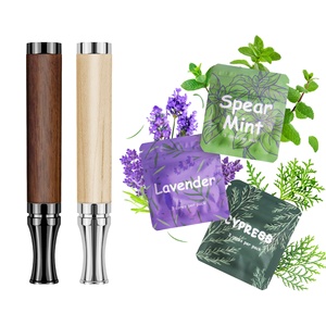 Puro Inhalador de Menta Mentolada de Madera, Bolsitas de Menta Natural para Aromaterapia, Inhalador de Oxígeno para Dejar de Fumar - Product Image 1
