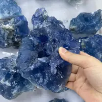 Pierres précieuses naturelles de haute qualité, en cristal de Fluorite bleu brut, vente en gros