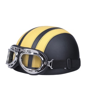 Barsky personnalisé moto Scooter <span class=keywords><strong>poids</strong></span> léger demi-visage équitation <span class=keywords><strong>casque</strong></span> de moto unisexe Vintage <span class=keywords><strong>casque</strong></span> de protection personnel - Product Image 1