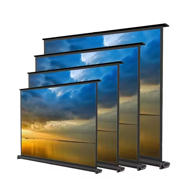 4:3 High Definition Portable 50inch 4K White Mini Table Projection Screen Small Foldable Mobile Outdoor Projector Screen
