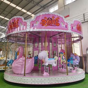 Manège Commercial Paradise Carousel, Poteaux en Acier Inoxydable de Qualité Marine, Vitesse Variable, Générateur de Revenus pour Parcs Aquatiques et Services de Location - Product Image 1