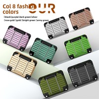 Étui pour AirPods Design Bagage, TPU+PC 2 en 1, Housse Antichoc avec Support Pliable et Boucle de Verrouillage pour AirPods Pro 2 Pro 3 AirPods 4
