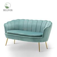 Meistverkauftes Neuartiges Design Samt-Sofa mit Metallbeinen Zweisitzer-Sofa-Set Möbel für Wohnzimmer Luxuriöse Relax-Sektionalcouch
