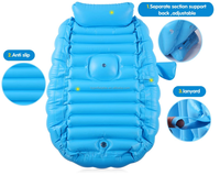 Gonflable Baignoire Portable, Durable Blanche Baignoire de Trempage avec Grand Dossier Autoportante Piscine Gonflable Salle De Bain à La Maison de Station Thermale