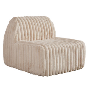 Fauteuil Nid de Lapin Unique en Tissu Moderne pour Salon, Entièrement en Mousse, Roulé sous Vide, Housse Amovible et Lavable, Design Tendance - Product Image 1