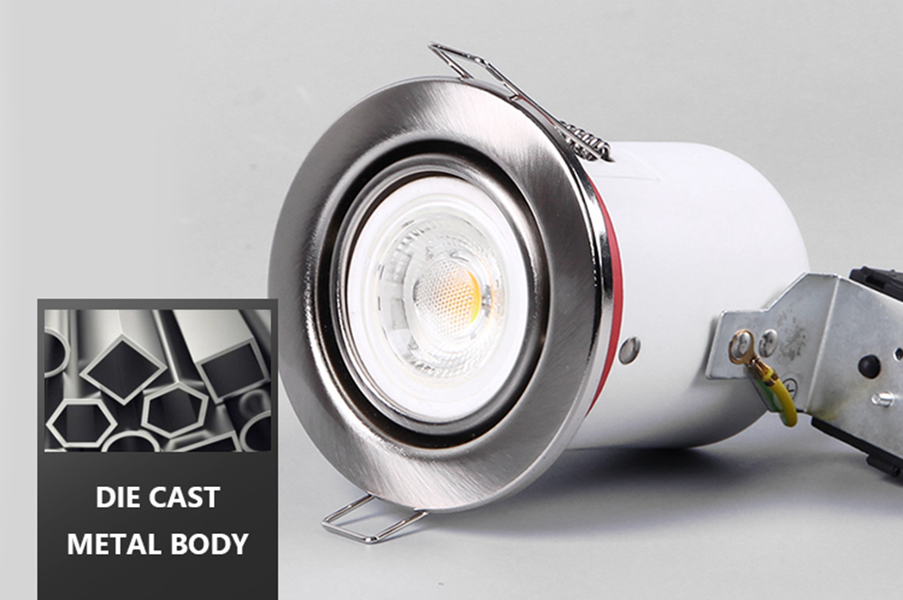 Die Casting Aluminium Fire Rated Downlights Adjustable IP65 Waterproof For Bathroom